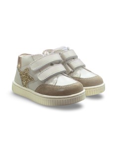 Balducci MSPORT4841 sneakers bambina in pelle/camoscio beige