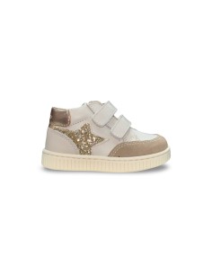 Balducci MSPORT4841 sneakers bambina in pelle/camoscio beige 2