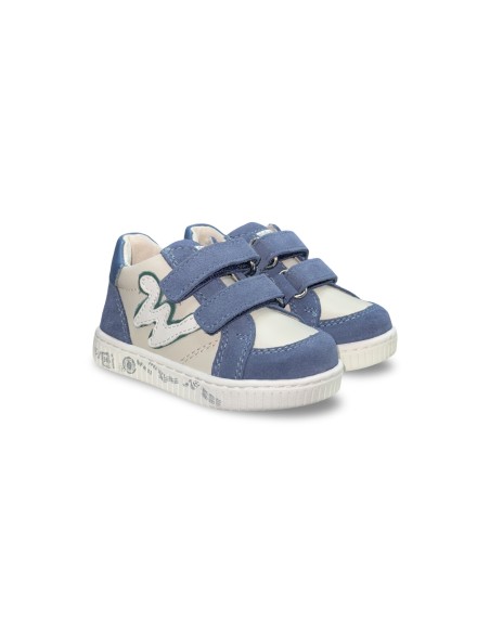 Balducci MSPORT4840 sneakers bambino in pelle/camoscio jeans