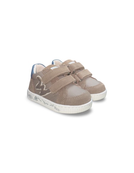 Balducci MSPORT4840 sneakers bambino in pelle/camoscio taupe