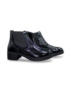 Enval Soft 8750411 stivaletti donna in pelle vernice nero 2