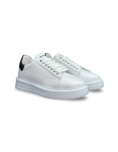 Exton 969 sneakers uomo in pelle bianco/nero
