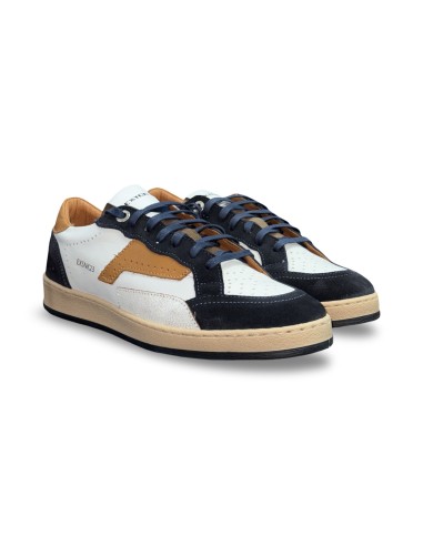 Exton 570 sneakers uomo in pelle/camoscio blu/bianco/cuoio