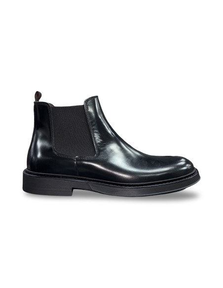 Exton 273 stivaletti uomo in pelle abrasivato nero