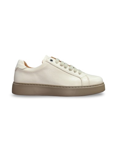 Exton 351 sneakers uomo in pelle bottolato latte