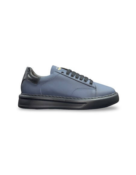 Exton 969 sneakers uomo in pelle gommata blu