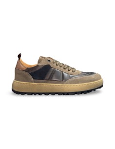 Exton 500 sneakers uomo in pelle/camoscio color cioccolato/tabacco 2
