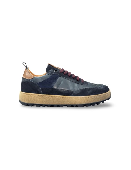 Exton 500 sneakers uomo in pelle/camoscio blu