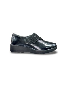 Enval Soft 8761300 scarpe donna in vernice/camoscio nero 2