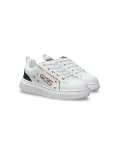 Cesare Paciotti 4US K25990 sneakers bambina in pelle bianco/glitter