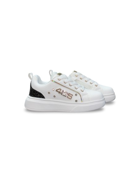 Cesare Paciotti 4US K25990 sneakers bambina in pelle bianco/glitter