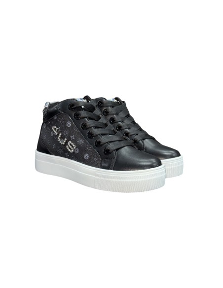Cesare Paciotti 4US M24264 sneakers bambina in pelle nero/glitter