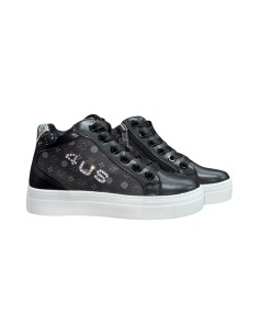 Cesare Paciotti 4US M24264 sneakers bambina in pelle nero/glitter 2