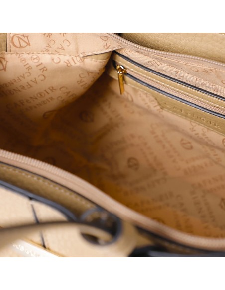 Cafe' Noir C3YC0910 borsa donna in pelle color sabbia