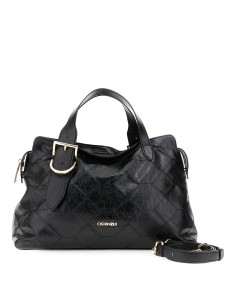 Cafe' Noir C3WB0906 borsa donna in pelle metallizzata nero