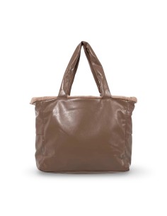 Refresh 183334 borsa donna in pelle/velluto taupe 2