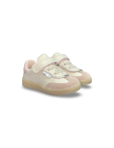 Primigi 8907111 sneakers bambina in pelle/camoscio beige/rosa