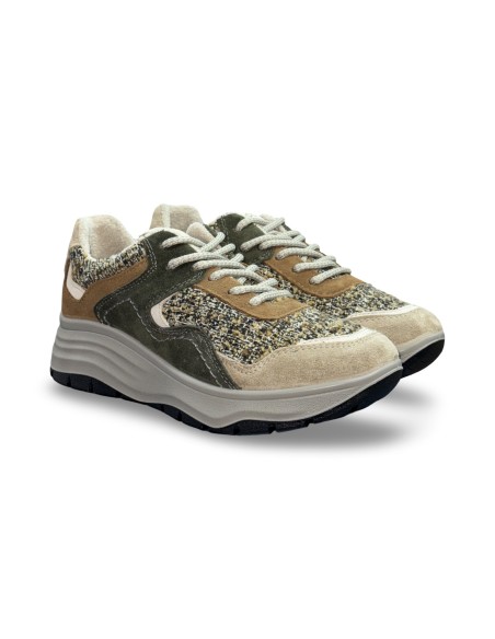 Igi&Co 8682622 sneakers donna in camoscio/tessuto biscotto