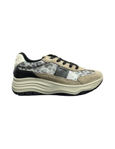 Igi&Co 8682711 sneakers donna in camoscio leopardato fango 2
