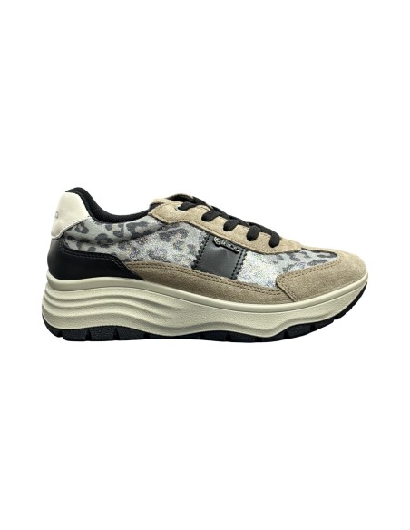 Igi&Co 8682711 sneakers donna in camoscio leopardato fango
