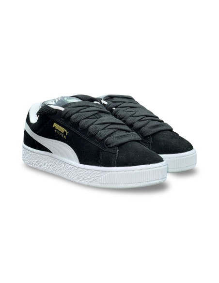 Puma Suede XL Jr 396577 02 sneakers ragazza/o in camoscio nero/bianco