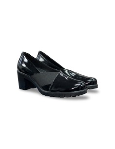 Enval Soft 8754611 decollete' donna in pelle/naplak nero
