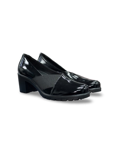 Enval Soft 8754611 decollete' donna in pelle/naplak nero