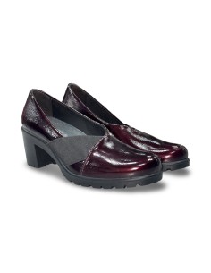 Enval Soft 8754622 decollete' donna in pelle/naplak bordeaux