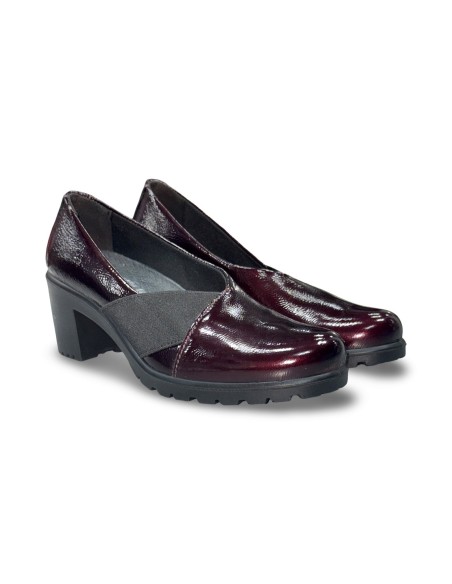 Enval Soft 8754622 decollete' donna in pelle/naplak bordeaux