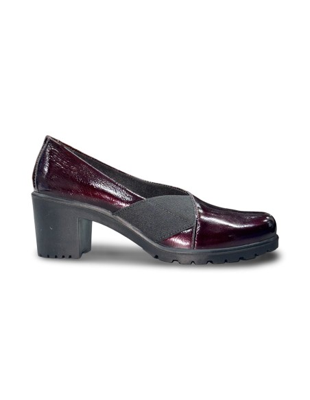 Enval Soft 8754622 decollete' donna in pelle/naplak bordeaux