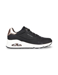 Skechers 155196/BLK sneakers donna in pelle nero