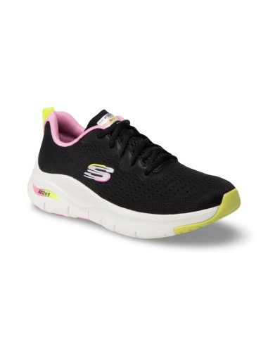 Skechers 149722/BKMT sneakers donna in tessuto nero/multicolor