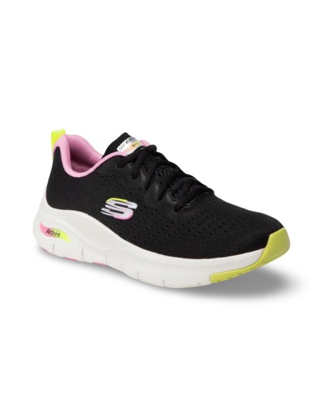 Skechers 149722/BKMT sneakers donna in tessuto nero/multicolor