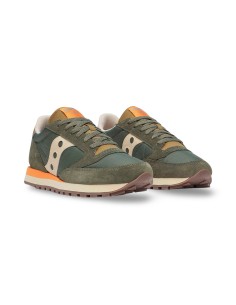 Saucony Jazz Original S2044-729 sneakers uomo in camoscio/tessuto ivory/forest