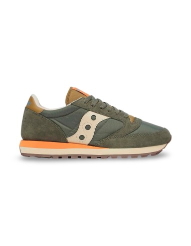 Saucony Jazz Original S2044-729 sneakers uomo in camoscio/tessuto ivory/forest
