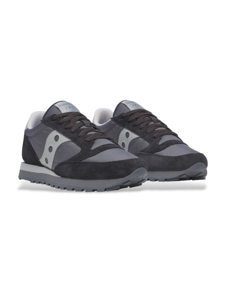 Saucony Jazz Original S2044-727 sneakers uomo in camoscio/tessuto nero/grigio