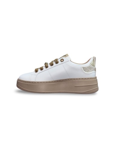 Keys K-11212 sneakers donna in pelle bianco/platino