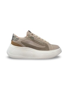Keys K-11273 sneakers donna in pelle/camoscio corda/cognac/bronzo