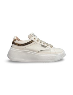 Keys K-11274 sneakers donna in pelle/velluto crema/beige
