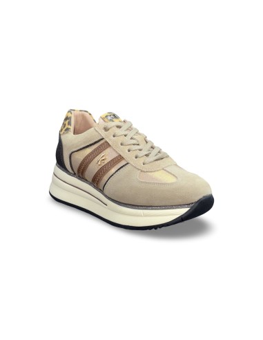 Keys K-11291 sneakers donna in camoscio cappuccino/beige/marrone
