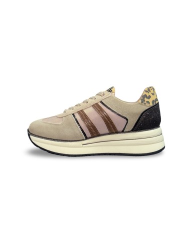 Keys K-11291 sneakers donna in camoscio cappuccino/beige/marrone