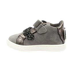 Primigi 4902122 sneakers bambina in camoscio laminato grigio 2