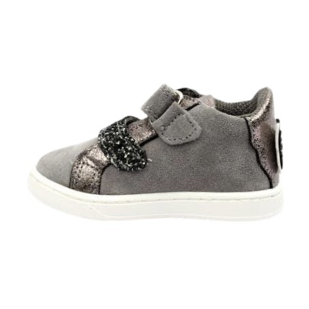 Primigi 4902122 sneakers bambina in camoscio laminato grigio