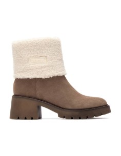 Carmela 162659 stivaletti donna in camoscio/pelliccia taupe