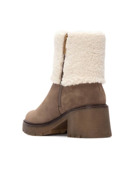 Carmela 162659 stivaletti donna in camoscio/pelliccia taupe
