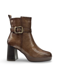 Carmela 162533 stivaletti donna in pelle vernice taupe