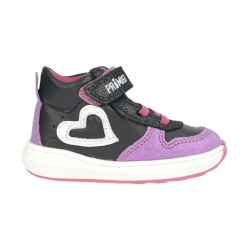 Primigi 4900411 sneakers bambina primi passi in pelle/camoscio nero/viola