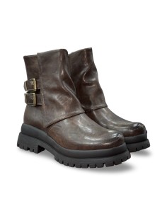 Queen Helena X33-96 stivaletti donna in pelle marrone