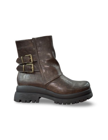 Queen Helena X33-96 stivaletti donna in pelle marrone