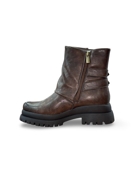 Queen Helena X33-96 stivaletti donna in pelle marrone